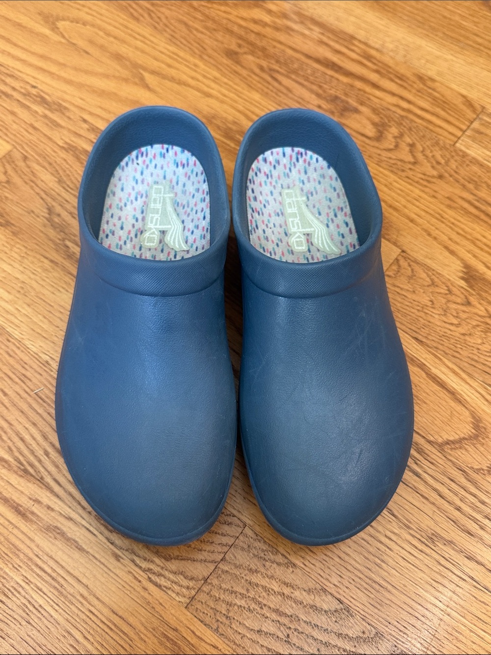 Dansko Kaci Occupational Blue Slip-On Clogs Slip Resistant Sz 39 US 8.5-9